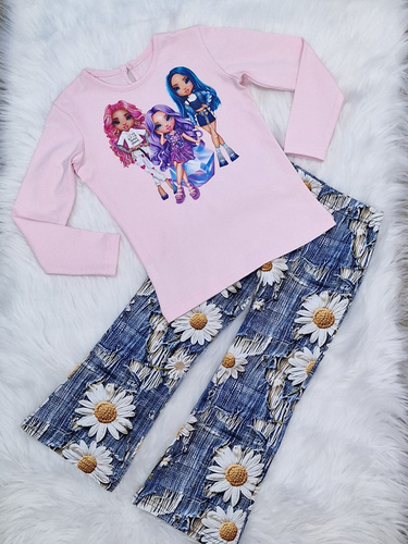 Laleczki Bluzka długi rękaw Bambarillo jasny róż