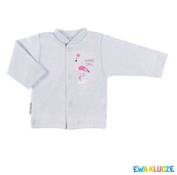 Kaftanik bawełniany dla dziewczynki "FAMILY" Ewa Klucze szary