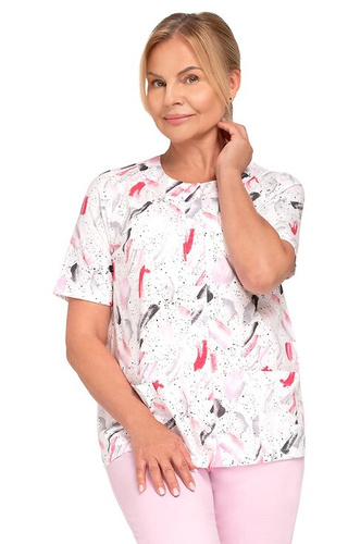 200 Maria I Piżama damska Martel 31 różowa  – bawełna, rozpinana, krótki rękaw