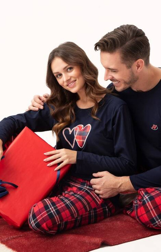 794 Pizama męska Luna granatowy