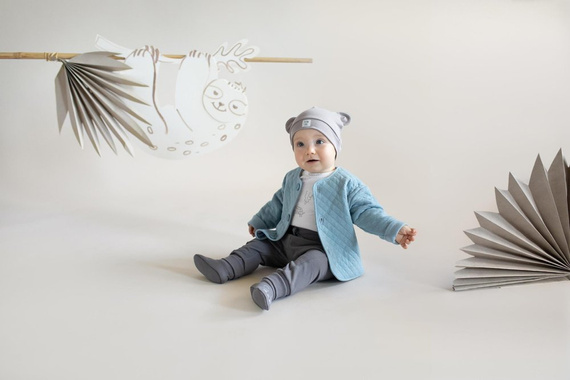 Slow Life Rozpinana Bluza Pinokio - niebieski 