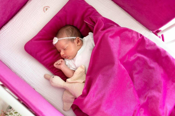 LUL-0044 Kocyk z wypełnieniem i poduszka Luli Lu - różowy 