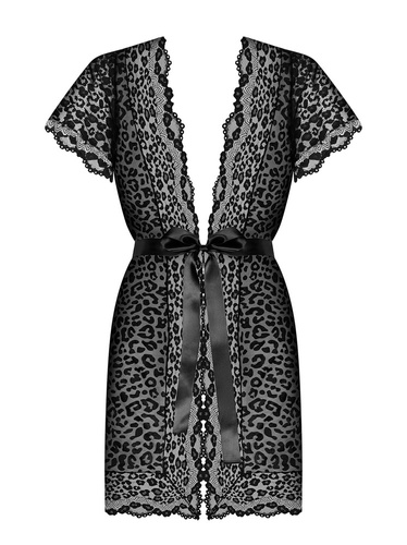 Giully Szlafrok Damski Peniuar Obsessive czarny 