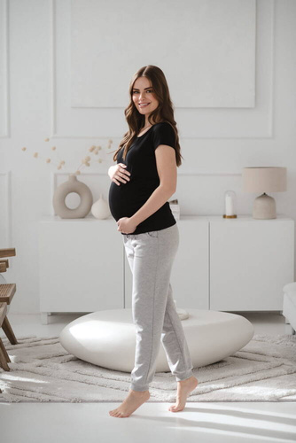 Belly bluzka ciążowa Milk&Love czarny