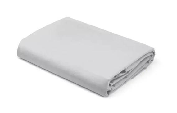 Pure prześcieradło satynowe z gumką jednobarwne Detexpol srebrny