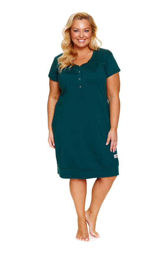 4348 Doctor Nap – Koszula nocna ciążowa i do karmienia | 100% bawełna, Polska produkcja - emerald