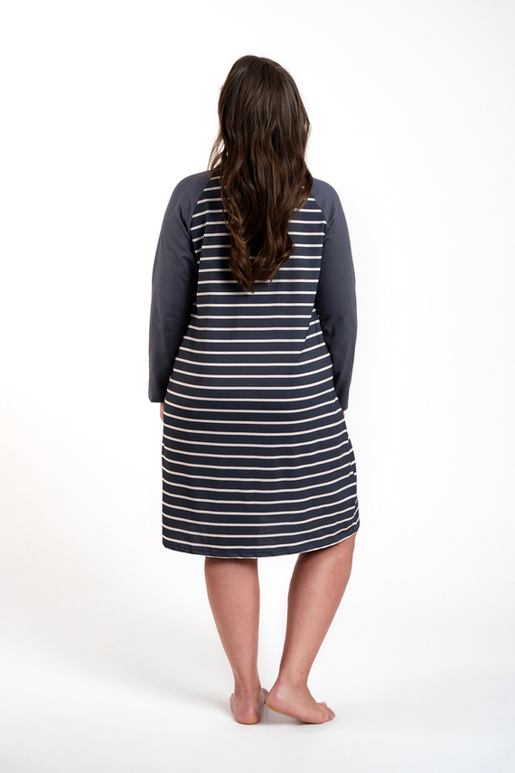 Oda koszula nocna Italian Fashion - druk grafitowy