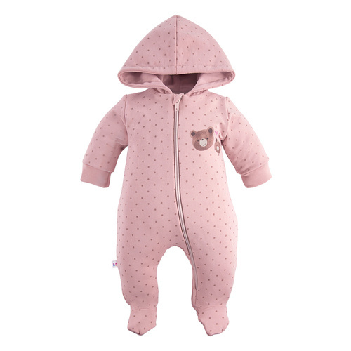 Hearts & Bears Pajac dresowy z kapturem Eevi - różowy