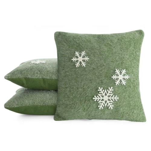 Chp 83 Poszewka świąteczna śnieżynki Eurofirany zielony