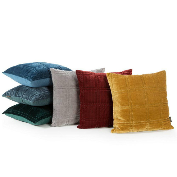 Kristin 2 Poszewka dekoracyjna welwetowa Eurofirany - ciemnomiętowy