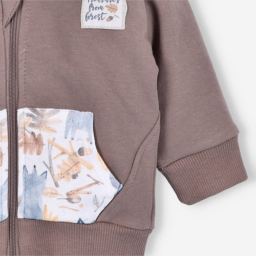 Skarby Jesieni Bluza dresowa z kapturem z bawełny organicznej Nini brązowy