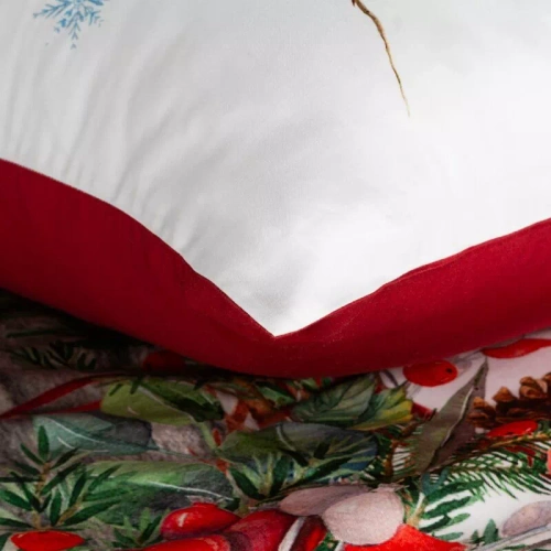 Pościel świąteczna Charming Eurofirany kominek 100% bawełna 105 g/m²