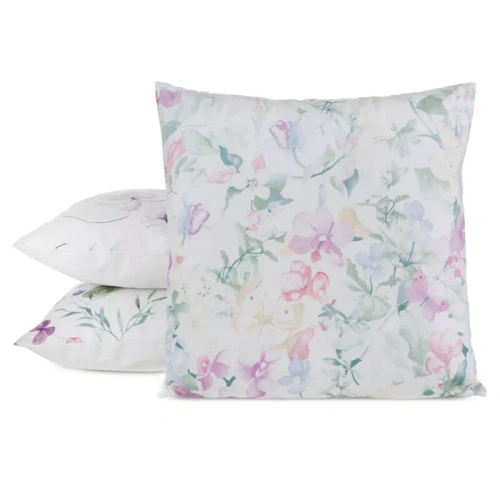 Poszewka 45x45 Mink 29 Eurofirany welur kwiaty dekoracyjna