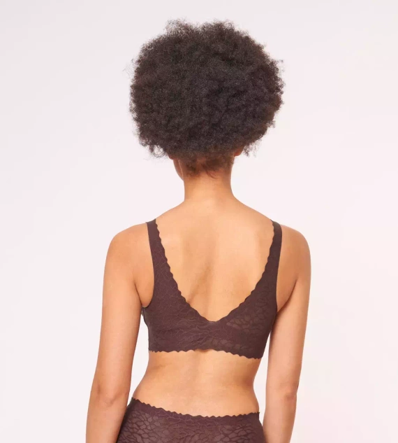 Zero Feel Lace Top Sloggi - ebony brown