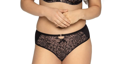 1954 Półusztywniany Biustonosz Ava - czarny