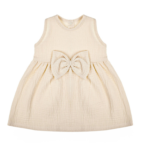 207022 Muślin Sukienka na ramiączkach Nicol - beżowa