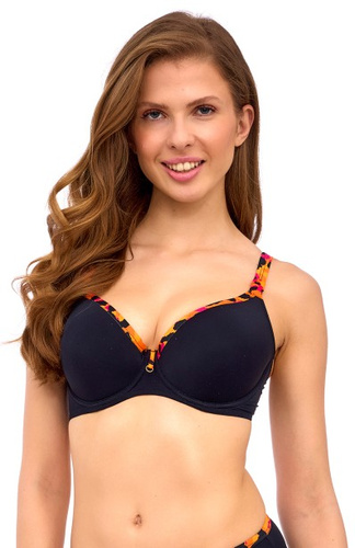 Sofia Big Black Biustonosz kąpielowy Lupoline– na fiszbinach, dla większego biustu