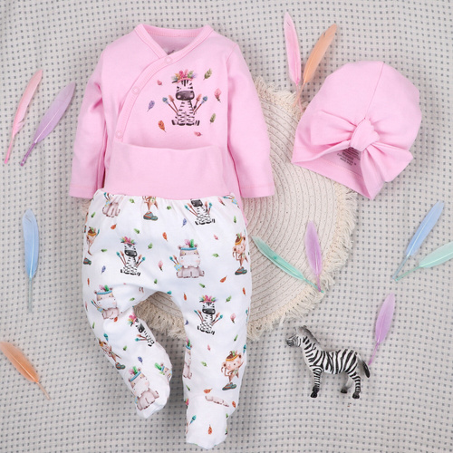 ABN-5547 Czapka niemowlęca Happy Animals Nini z bawełny organicznej – bezpieczna, ekologiczna, komfortowa