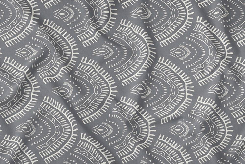 4133 A Panama 98 obrus dekoracyjny Detexpol szary biały rozety