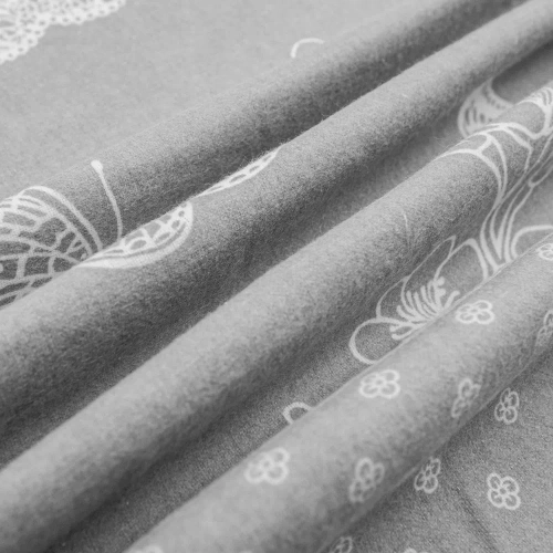 31503/2 Pościel flanelowa kwiaty Darymex szary 