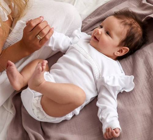 0305BPG "Paris Girl" Body z długim rękawem Makoma biały