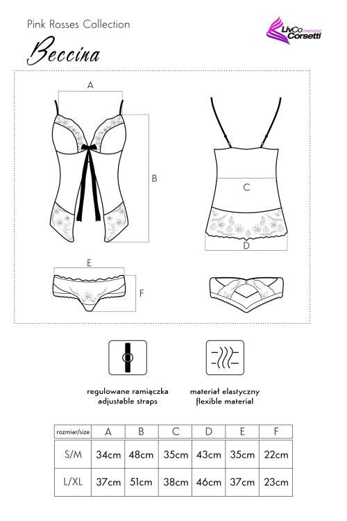 Beccina LC 90430 Pink Koszulka + stringi LivCo Corsetti Fashion
