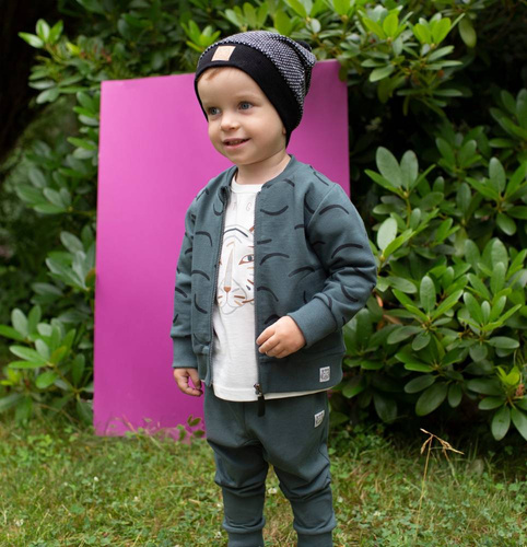 Le Tigre Bluza dla chłopca Pinokio - zielony druk