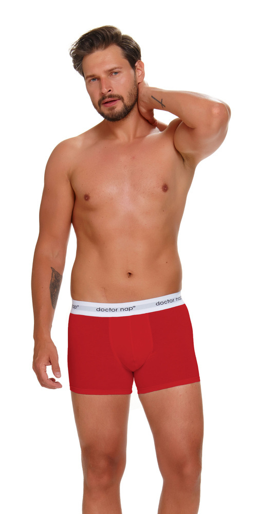 5277 bokserki męskie 3-pak Doctor Nap - black melange red