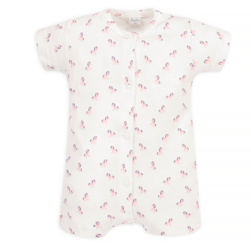 Lovely Day Rampers rozpinany Pinokio - ecru koniki