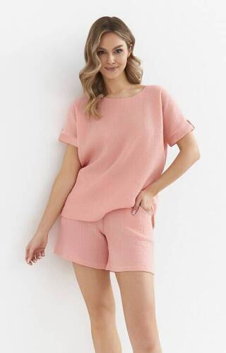 136 Piżama damska Muślin Cana - morelowa