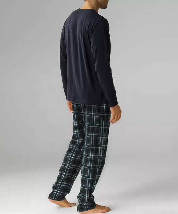 NMP-375 Piżama męska długi rękaw, Atlantic-niebieski zielony