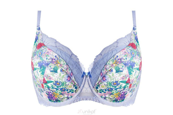 Fabien full cup biustonosz usztywniany Unikat niebieski