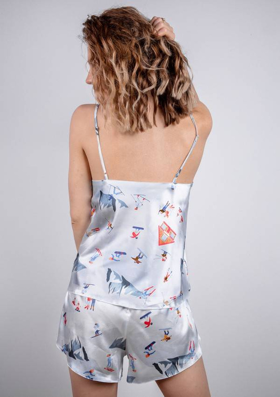 DK-KK Christmas Komplet Damski Piżama DKaren - błękit 015