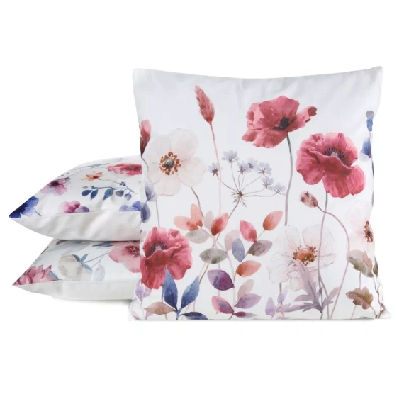 Poszewka 45x45 Mink 36 Eurofirany welur kwiaty dekoracyjna