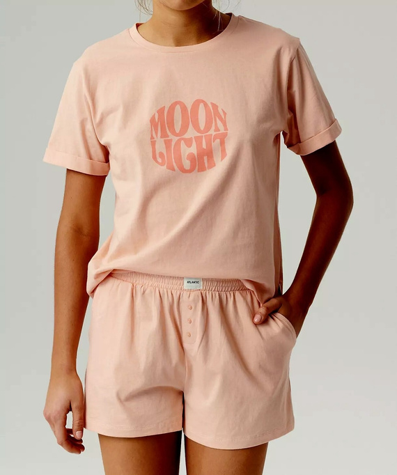 NLP-487 Piżama Damska Atlantic- brzoskwiniowy