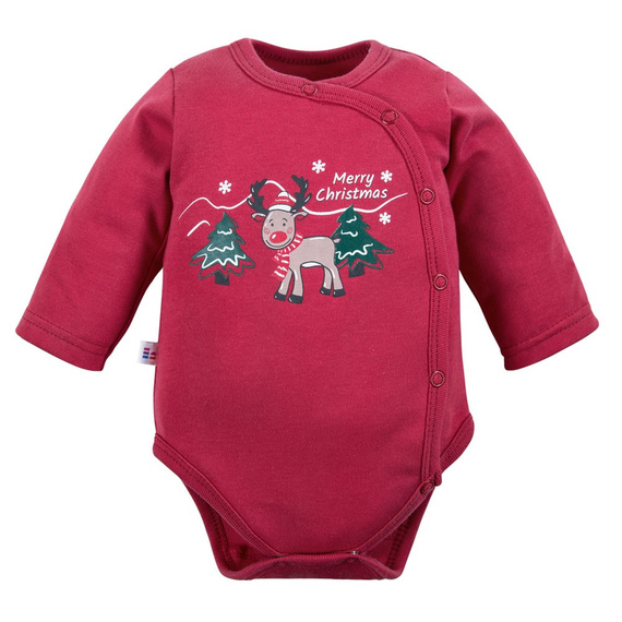Hi Reindeer! Body z długim rękawem Eevi - bordowe
