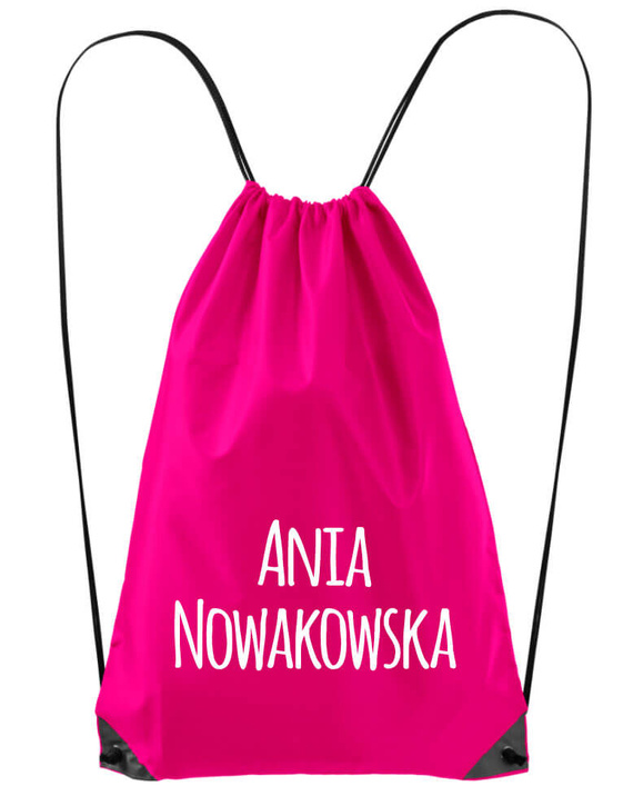 Worek do szkoły na buty WF z personalizacją Moocha czerwony 