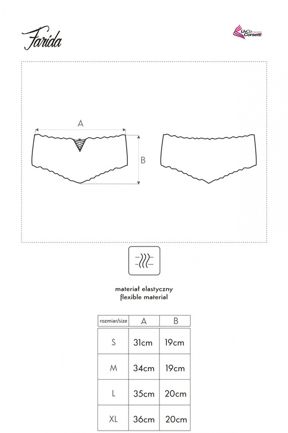 Farida White LC 6071 Koronkowe szorty damskie LivCo Corsetti Fashion biały