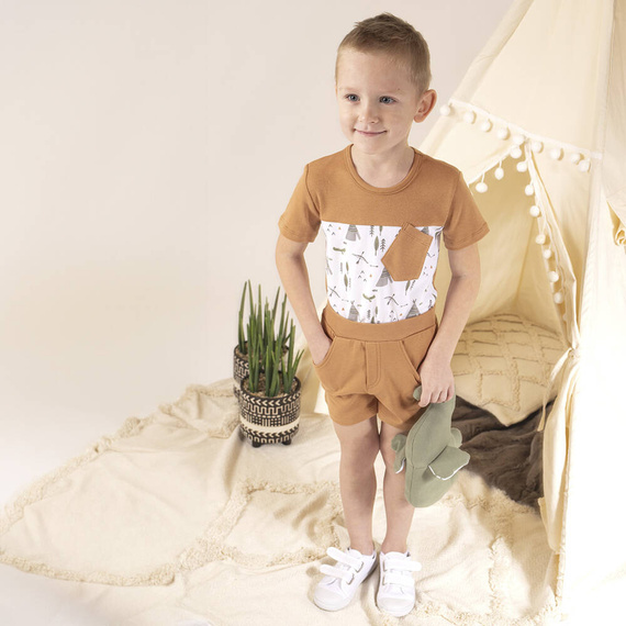 194188 Spodenki krótkie "Miki" Nicol -- karmelowy