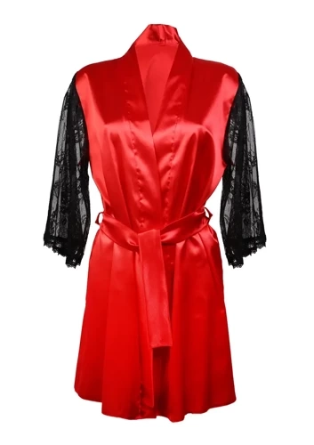 Elizabeth Podomka Szlafrok Damski Dkaren - czerwony