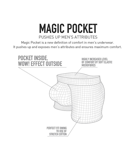 Bokserki męskie Atlantic Magic Pocket 2MH-1200 A2 2-pak zielony-brązowy– push-up bawełna