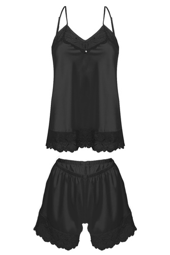 Brenda Komplet piżama damska DKaren czarny