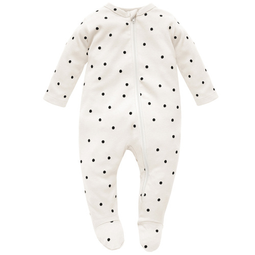 Tres Bien Pajac na zamek Pinokio - ecru groszki