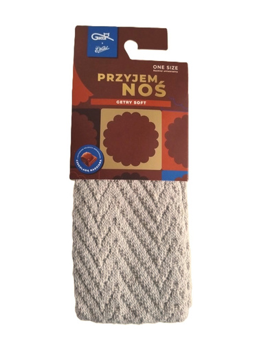 Getry Gatta Wedel Soft art.01 – ciepłe getry żakardowe na zimę, beżowy