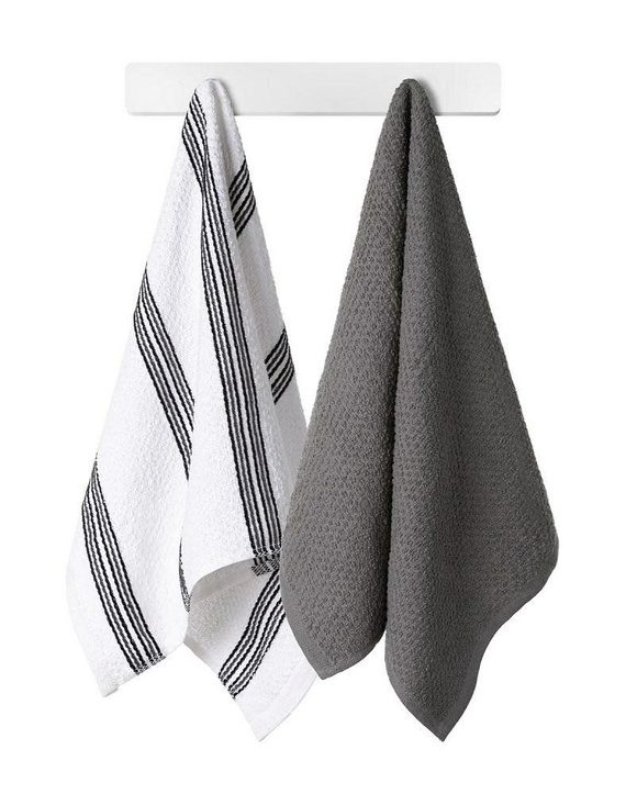 Bobby 7 Ręcznik kuchenny frotte komplet 2 szt. bawełniany Spod Igły i Nitki czerwony biały pasy