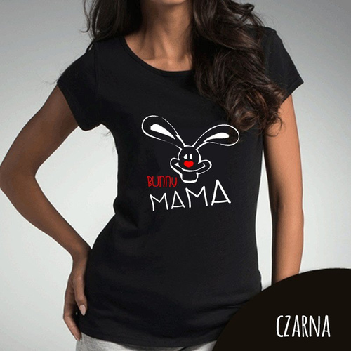 Bluzka dla mamy "BUNNY MAMA" Moocha czarny