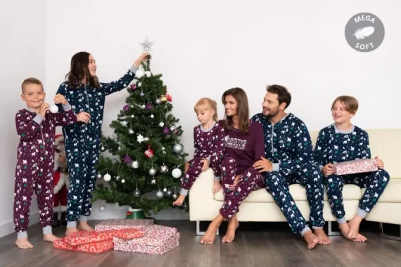 Sid Piżama dziecięca Italian Fashion- druk burgundowy