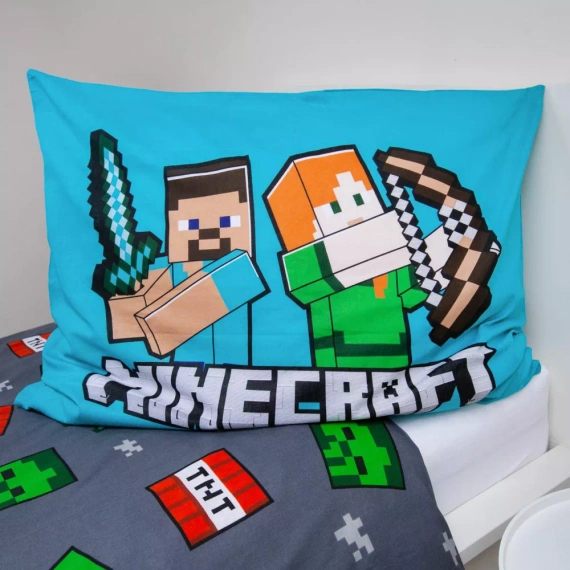 Minecraft „We Got This” Pościel bawełniana  Jerry Fabrics – 140x200 cm, 100% bawełna, dwustronna