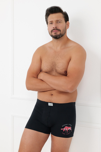Bokserki męskie Fernando Italian Fashion bawełna elastan dopasowane-czarny