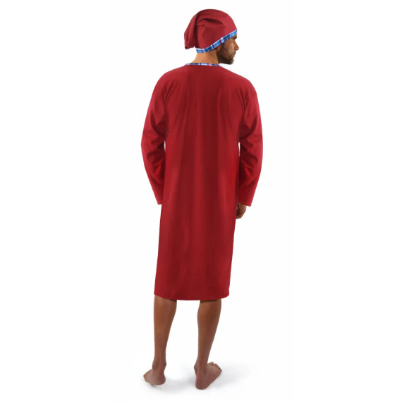 3113 Koszula męska z szlafmycą Sesto Senso bordowy 